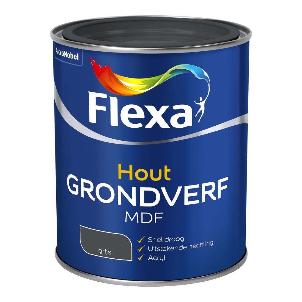 Flexa Mdf Grondverf Grijs 750Ml
