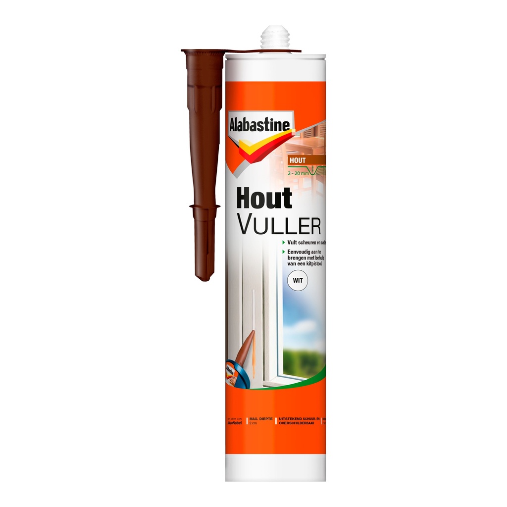 Alabastine Houtvuller Wit Koker 485G