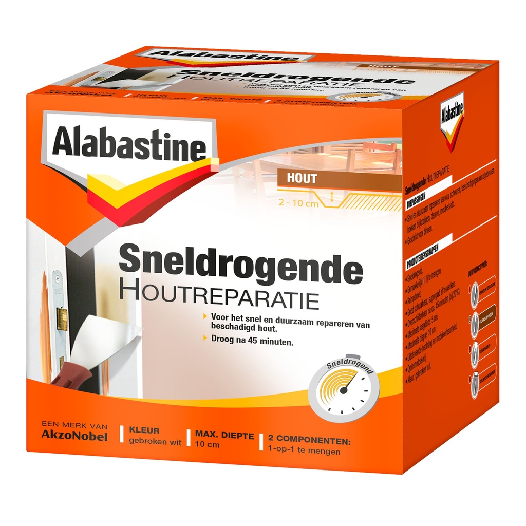 Alabastine Sneldr. Houtreparatie 500Gr