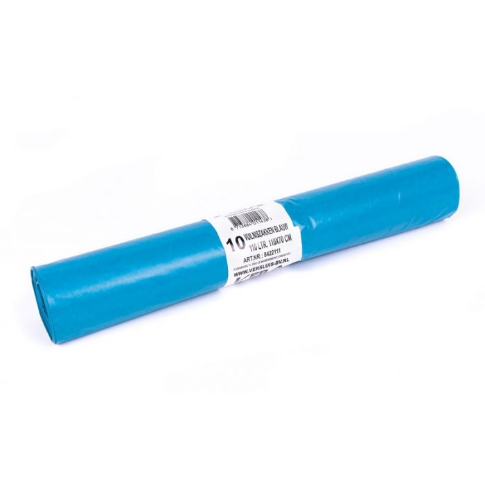 Vuilniszak blauw 110L 10 stuks
