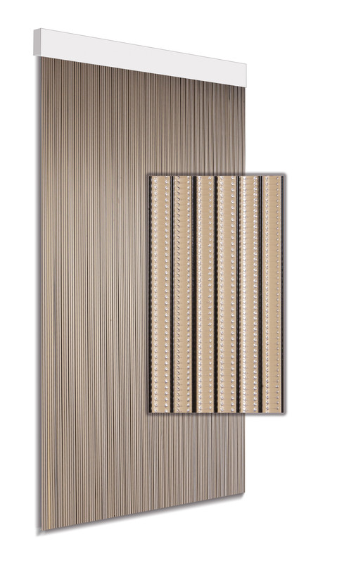 Luxe lamellen transparant/zwart 90x210