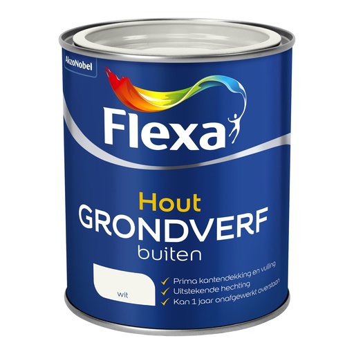 Flexa Grondverf Voor Buiten Wit 750Ml