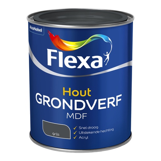 Flexa Mdf Grondverf Grijs 750Ml