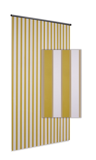 Linten HQ geel/wit 90x220 cm